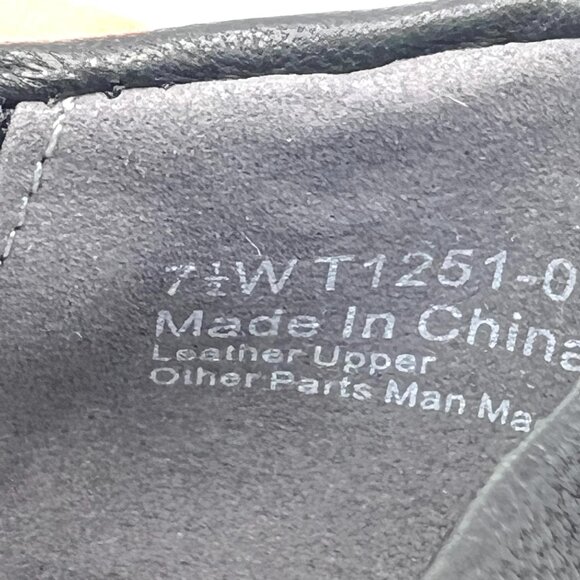 7.5W 7.5 WIDE WIDTH Trotters Black Leather Slip On Ballet Flats Shoes - Picture 12 of 13